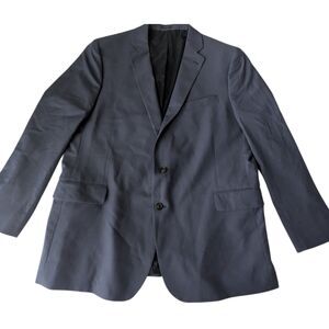 Stafford Wool Blazer 42R Navy Classic Fit 2 Button Suit Jacket Mens